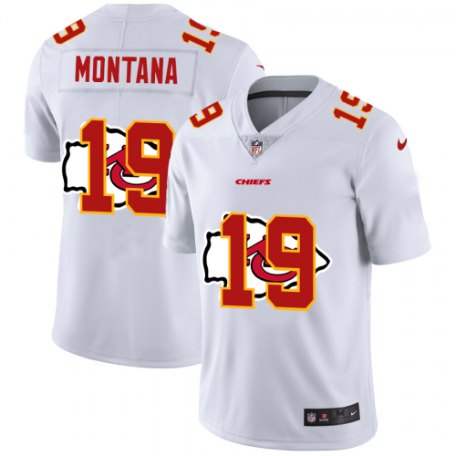 Kansas City Kansas City Chiefs #19 Joe Montana White Men's Team Logo Dual Overlap Limited Jersey Men's cheap jerseys for sale - CheapJerseys.Shop