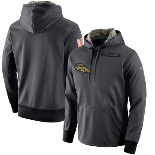 Men's Denver Broncos Anthracite Salute To Service Player Performance Hoodie cheap jerseys for sale - CheapJerseys.Shop