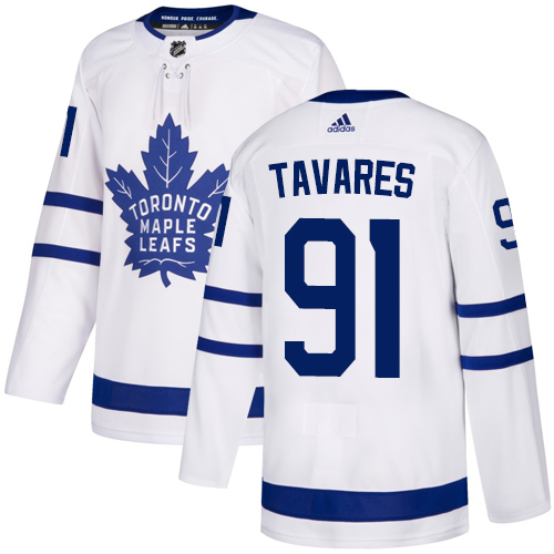 Maple Toronto Maple Leafs #91 John Tavares White Road Authentic Stitched Jersey Men's cheap jerseys for sale - CheapJerseys.Shop