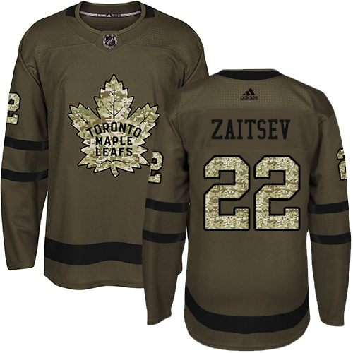 Maple Toronto Maple Leafs #22 Nikita Zaitsev Green Salute to Service Stitched Jersey Men's cheap jerseys for sale - CheapJerseys.Shop