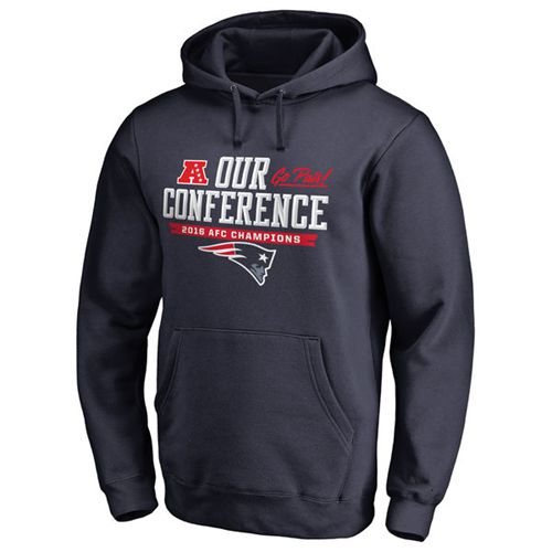 Men's New England Patriots Pro Line By Fanatics Branded Navy 2016 AFC Conference Champions Big & Tall Our Conference Pullover Hoodie cheap jerseys for sale - CheapJerseys.Shop