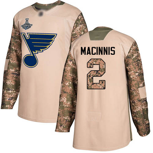 St. Louis Blues #2 Al MacInnis Camo Authentic 2017 Veterans Day Stanley Cup Champions Stitched Jersey Men's cheap jerseys for sale - CheapJerseys.Shop