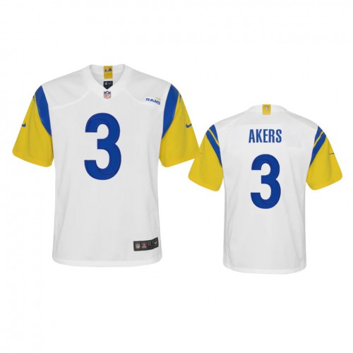Los Angeles Los Angeles Rams #3 Cam Akers Youth Alternate Game Jersey - White Youth cheap jerseys for sale - CheapJerseys.Shop