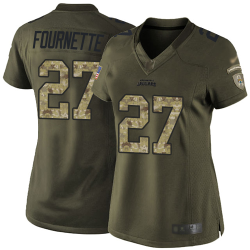 Jaguars #27 Leonard Fournette Green Women's Stitched Limited 2015 Salute To Service Jersey cheap jerseys for sale - CheapJerseys.Shop