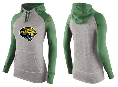 Women's Jacksonville Jaguars Performance Hoodie Grey & Green cheap jerseys for sale - CheapJerseys.Shop