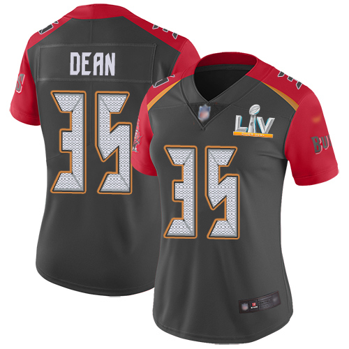 Tampa Bay Buccaneers #35 Jamel Dean Gray Women's Super Bowl LV Bound Stitched Limited Inverted Legend Jersey Womens cheap jerseys for sale - CheapJerseys.Shop