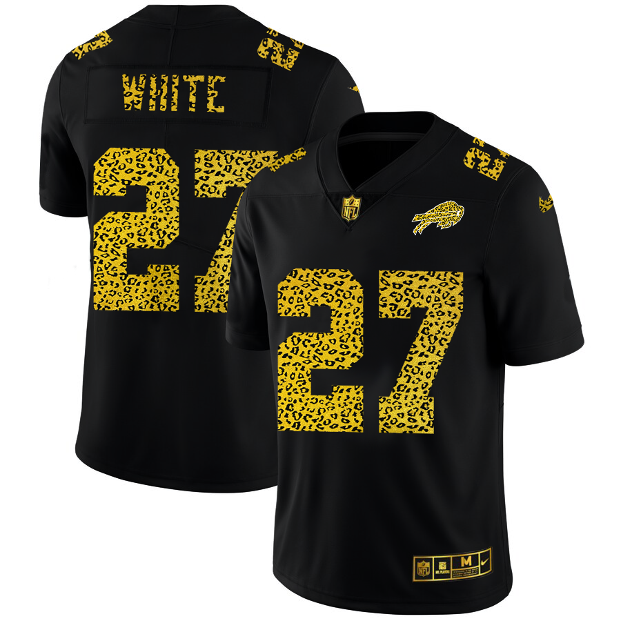 Buffalo Bills #27 Tre'Davious White Men's Leopard Print Fashion Vapor Limited Jersey Black cheap jerseys for sale - CheapJerseys.Shop