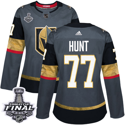 Golden Vegas Golden Knights #77 Brad Hunt Grey Home Authentic 2018 Stanley Cup Final Women's Stitched Jersey Womens cheap jerseys for sale - CheapJerseys.Shop