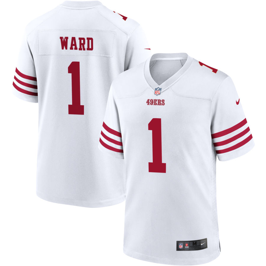 San Francisco 49ers #1 Jimmie Ward Men's 2022 Player Game Jersey - White cheap jerseys for sale - CheapJerseys.Shop
