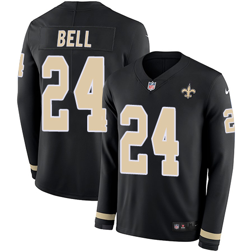 New Orleans Saints #24 Vonn Bell Black Team Color Men's Stitched Limited Therma Long Sleeve Jersey Men's cheap jerseys for sale - CheapJerseys.Shop