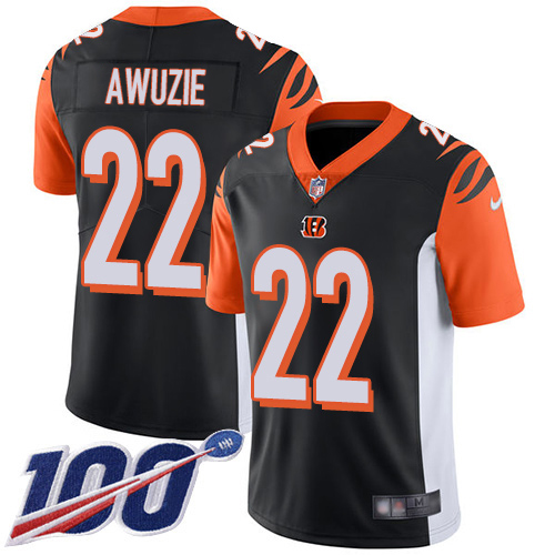 Cincinnati Bengals #22 Chidobe Awuzie Black Team Color Men's Stitched 100th Season Vapor Untouchable Limited Jersey Men's cheap jerseys for sale - CheapJerseys.Shop
