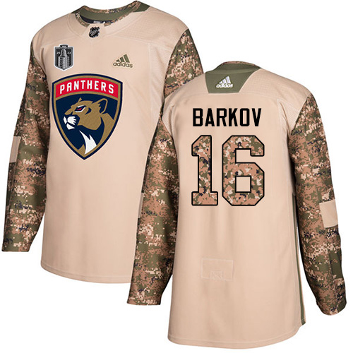 Lightning #16 Aleksander Barkov Camo 2023 Stanley Cup Final Patch Authentic Veterans Day Stitched Jersey cheap jerseys for sale - CheapJerseys.Shop