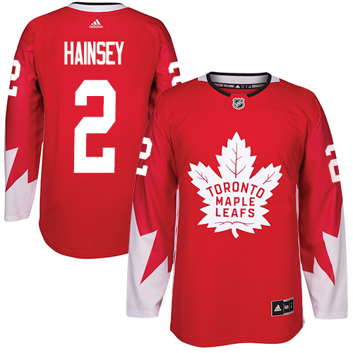 Maple Toronto Maple Leafs #2 Ron Hainsey Red Team Canada Authentic Stitched Jersey Men's cheap jerseys for sale - CheapJerseys.Shop