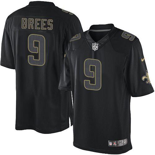 Saints #9 Drew Brees Black Men's Stitched Impact Limited Jersey cheap jerseys for sale - CheapJerseys.Shop