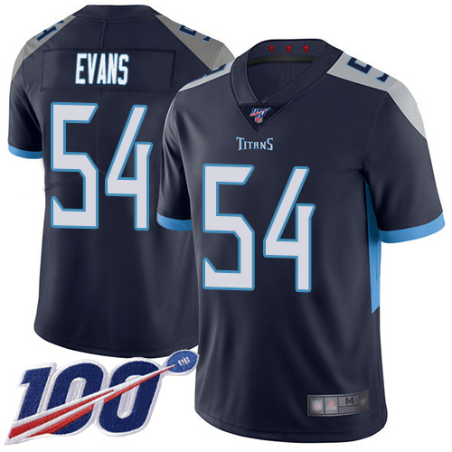Tennessee Titans #54 Rashaan Evans Navy Blue Team Color Men's Stitched 100th Season Vapor Limited Jersey Men's cheap jerseys for sale - CheapJerseys.Shop