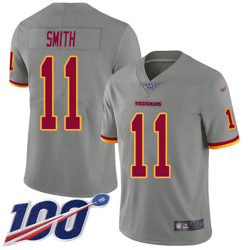 Washington Commanders #11 Alex Smith Gray Men's Stitched Limited Inverted Legend 100th Season Jersey Men's cheap jerseys for sale - CheapJerseys.Shop