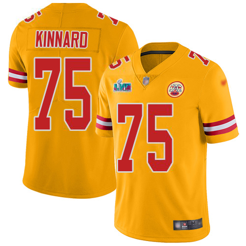 Chiefs #75 Darian Kinnard Gold Super Bowl LVII Patch Youth Stitched Limited Inverted Legend Jersey cheap jerseys for sale - CheapJerseys.Shop