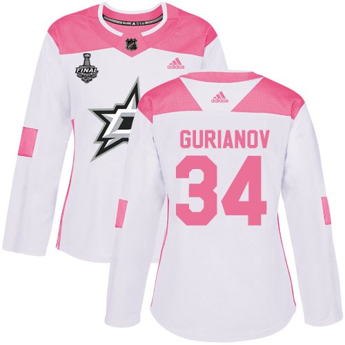 Dallas Stars #34 Denis Gurianov White/Pink Authentic Fashion Women's 2020 Stanley Cup Final Stitched Jersey Womens cheap jerseys for sale - CheapJerseys.Shop