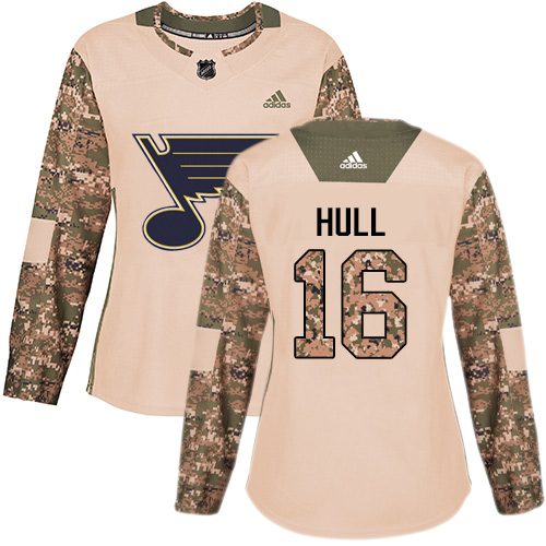 St. Louis Blues #16 Brett Hull Camo Authentic 2017 Veterans Day Women's Stitched Jersey Womens cheap jerseys for sale - CheapJerseys.Shop