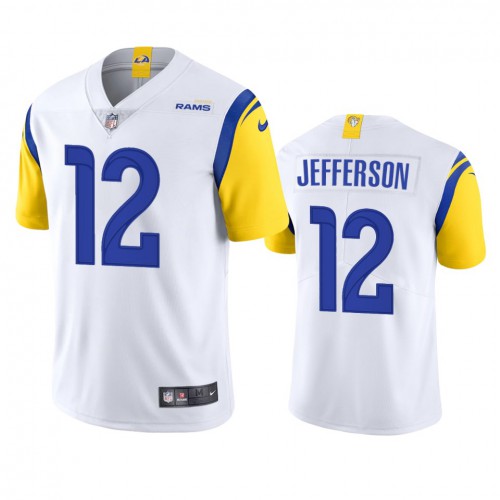Los Angeles Los Angeles Rams #12 Van Jefferson Men's Alternate Vapor Limited Jersey - White Men's cheap jerseys for sale - CheapJerseys.Shop