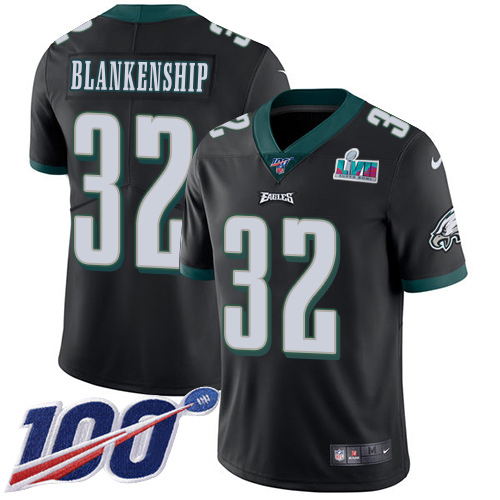 Eagles #32 Reed Blankenship Black Alternate Super Bowl LVII Patch Men's Stitched 100th Season Vapor Untouchable Limited Jersey cheap jerseys for sale - CheapJerseys.Shop