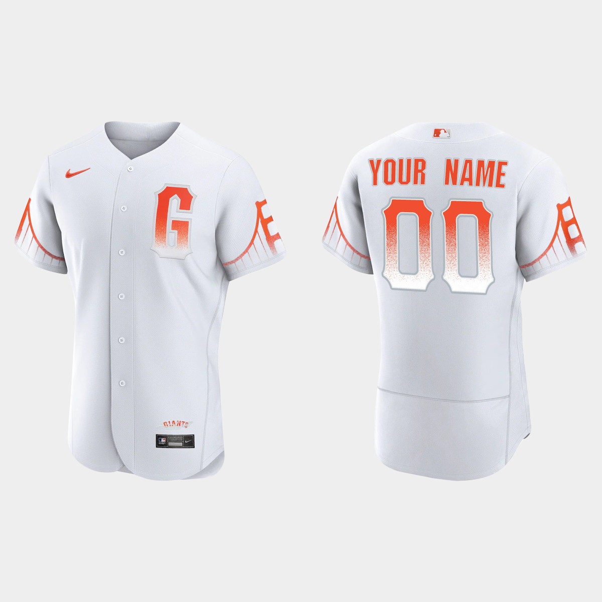 Men's San Francisco Giants Custom 2021 City Connect Authentic White Jersey cheap jerseys for sale - CheapJerseys.Shop