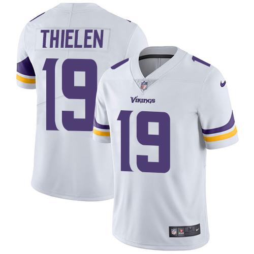Vikings #19 Adam Thielen White Men's Stitched Vapor Untouchable Limited Jersey cheap jerseys for sale - CheapJerseys.Shop
