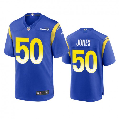 Los Angeles Los Angeles Rams #50 Ernest Jones Men's Game Jersey - Royal Men's cheap jerseys for sale - CheapJerseys.Shop