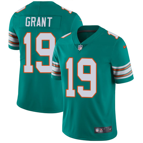 Miami Dolphins #19 Jakeem Grant Aqua Green Alternate Men's Stitched Vapor Untouchable Limited Jersey Men's cheap jerseys for sale - CheapJerseys.Shop
