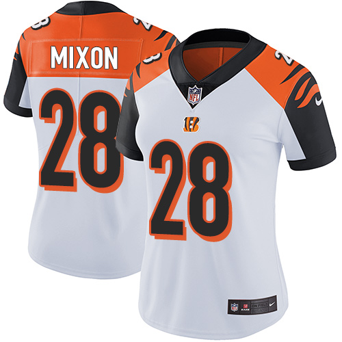 Bengals #28 Joe Mixon White Women's Stitched Vapor Untouchable Limited Jersey cheap jerseys for sale - CheapJerseys.Shop