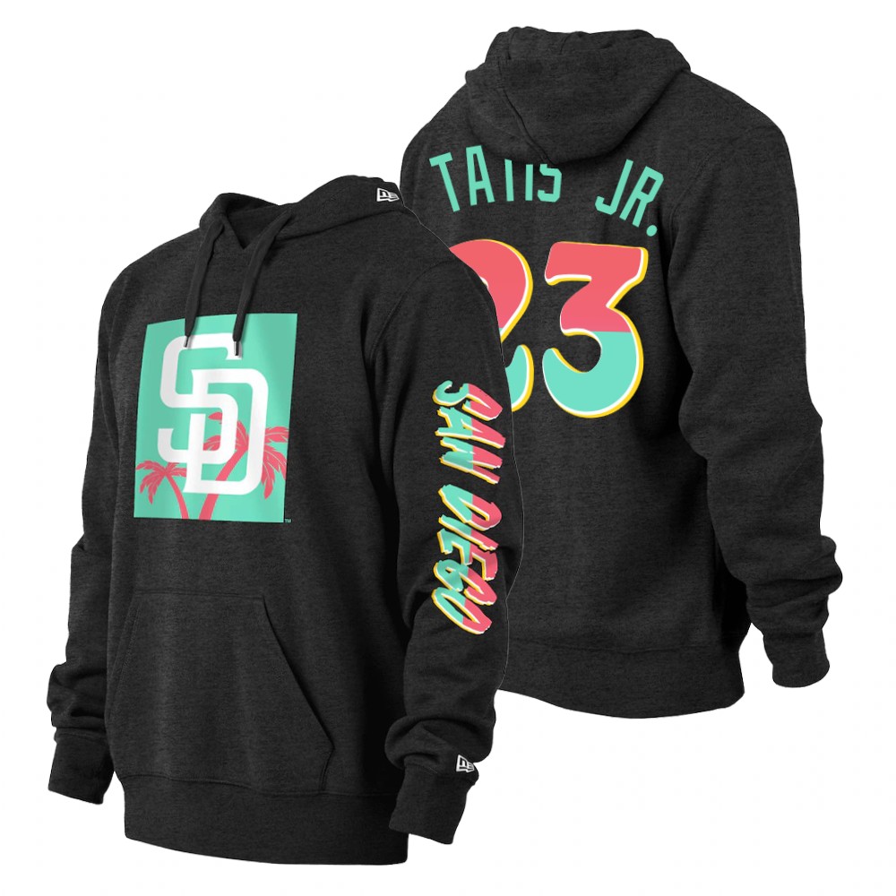 San Diego Padres #23 Fernando Tatis Jr. Men's 2022 City Connect Hoodie - Black cheap jerseys for sale - CheapJerseys.Shop