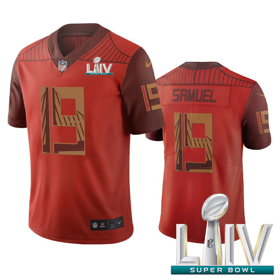 San Francisco 49ers #19 Deebo Samuel Orange Super Bowl LIV 2020 Vapor Limited City Edition Jersey cheap jerseys for sale - CheapJerseys.Shop