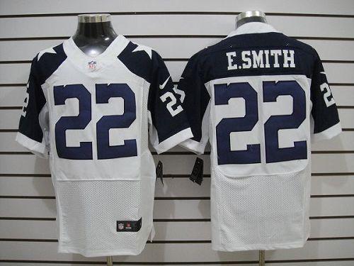 Cowboys #22 Emmitt Smith White Thanksgiving Throwback Men's Stitched Elite Jersey cheap jerseys for sale - CheapJerseys.Shop