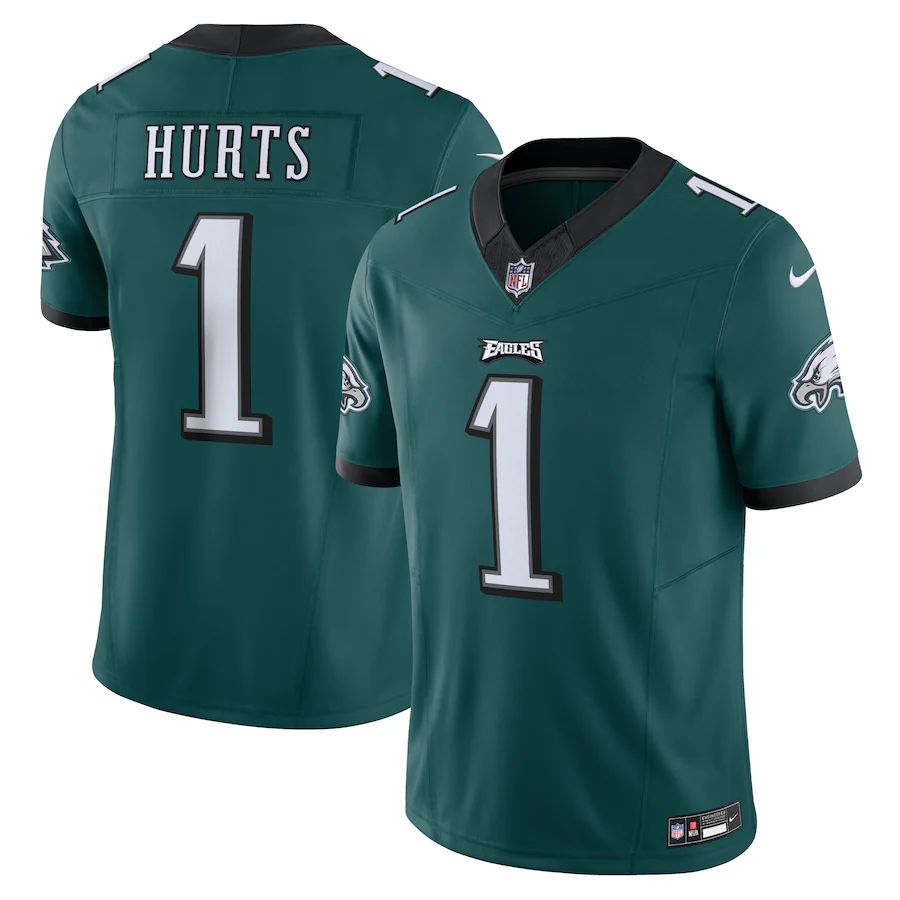 Philadelphia Eagles #1 Jalen Hurts Men's Midnight Green Vapor F.U.S.E. Limited Jersey cheap jerseys for sale - CheapJerseys.Shop