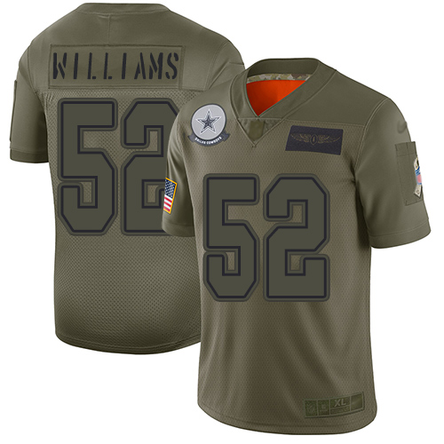 Dallas Cowboys #52 Connor Williams Camo Men's Stitched Limited 2019 Salute To Service Jersey Men's cheap jerseys for sale - CheapJerseys.Shop
