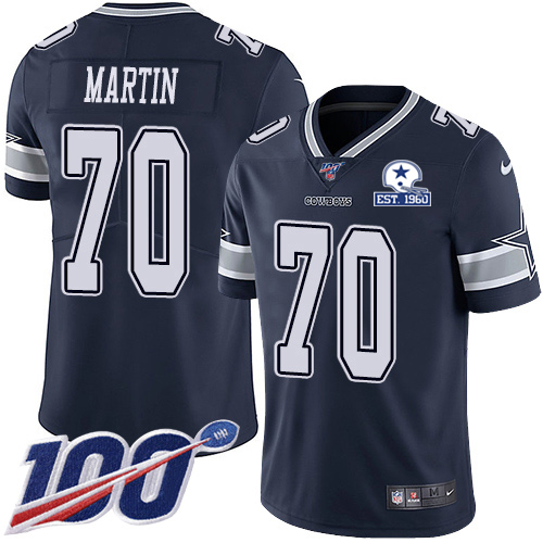 Dallas Cowboys #70 Zack Martin Navy Blue Team Color Men's Stitched With Established In 1960 Patch 100th Season Vapor Untouchable Limited Jersey Me cheap jerseys for sale - CheapJerseys.Shop