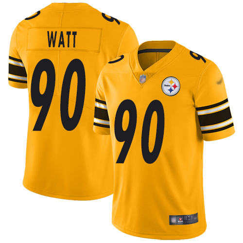 Steelers #90 T. J. Watt Gold Youth Stitched Limited Inverted Legend Jersey cheap jerseys for sale - CheapJerseys.Shop