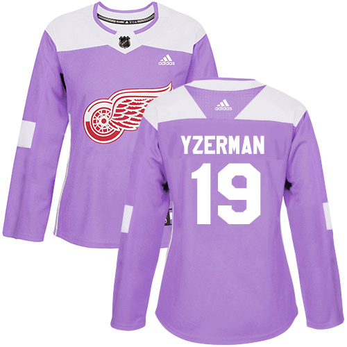 Detroit Red Wings #19 Steve Yzerman Purple Authentic Fights Cancer Women's Stitched Jersey Womens cheap jerseys for sale - CheapJerseys.Shop