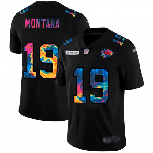 Kansas City Kansas City Chiefs #19 Joe Montana Men's Multi-Color Black 2020 Crucial Catch Vapor Untouchable Limited Jersey Men's cheap jerseys for sale - CheapJerseys.Shop