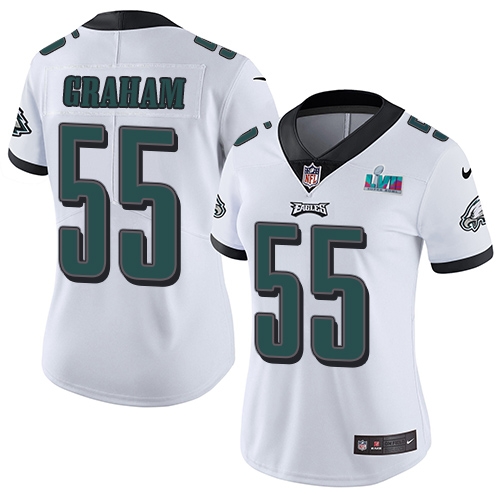 Eagles #55 Brandon Graham White Super Bowl LVII Patch Women's Stitched Vapor Untouchable Limited Jersey cheap jerseys for sale - CheapJerseys.Shop