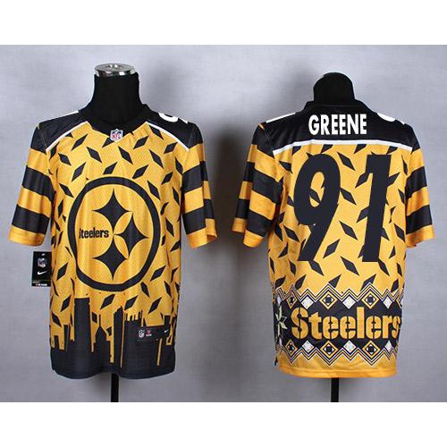 Pittsburgh Steelers #91 Kevin Greene Gold Men's Stitched Elite Noble Fashion Jersey Men's cheap jerseys for sale - CheapJerseys.Shop