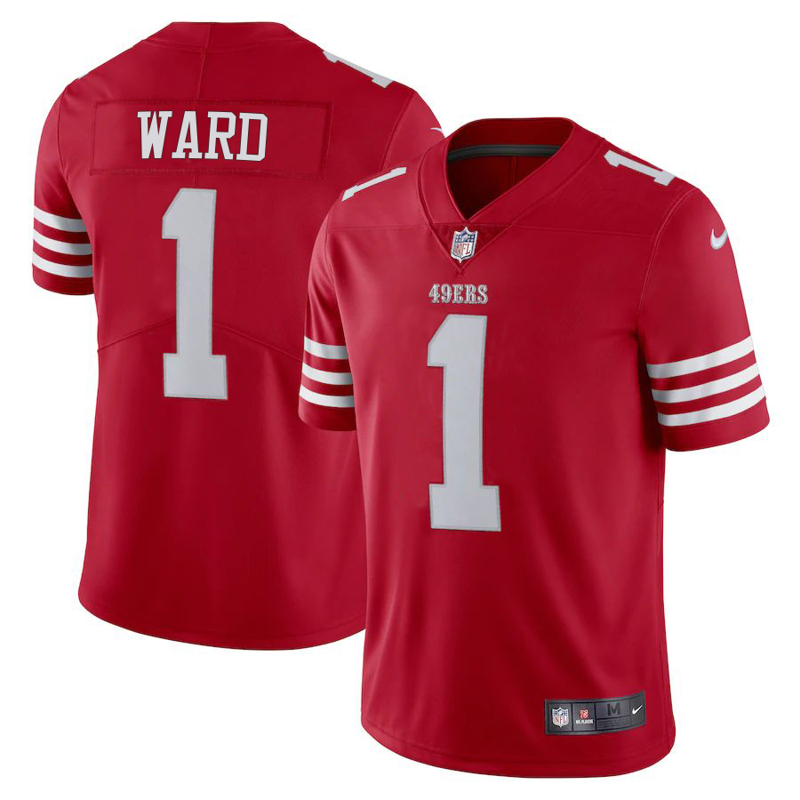 San Francisco 49ers #1 Jimmie Ward Scarlet Men's 2022-23 Limited Stitched Vapor Untouchable Jersey cheap jerseys for sale - CheapJerseys.Shop