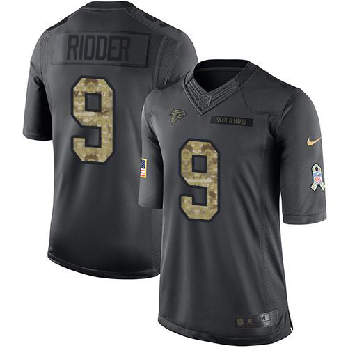 Falcons #9 Desmond Ridder Black Stitched Youth Limited 2016 Salute To Service Jersey cheap jerseys for sale - CheapJerseys.Shop
