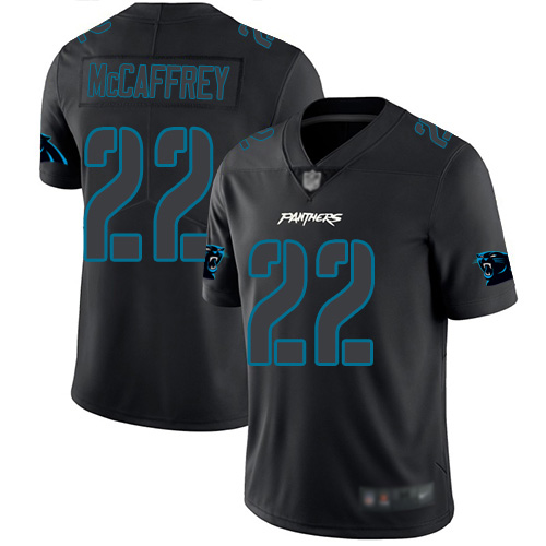 Carolina Panthers #22 Christian McCaffrey Black Men's Stitched Limited Rush Impact Jersey Men's cheap jerseys for sale - CheapJerseys.Shop