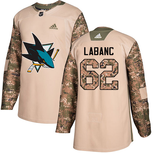 San Jose Sharks #62 Kevin Labanc Camo Authentic 2017 Veterans Day Stitched Youth Jersey Youth cheap jerseys for sale - CheapJerseys.Shop
