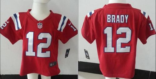 Toddler Patriots #12 Tom Brady Red Alternate Stitched Elite Jersey cheap jerseys for sale - CheapJerseys.Shop