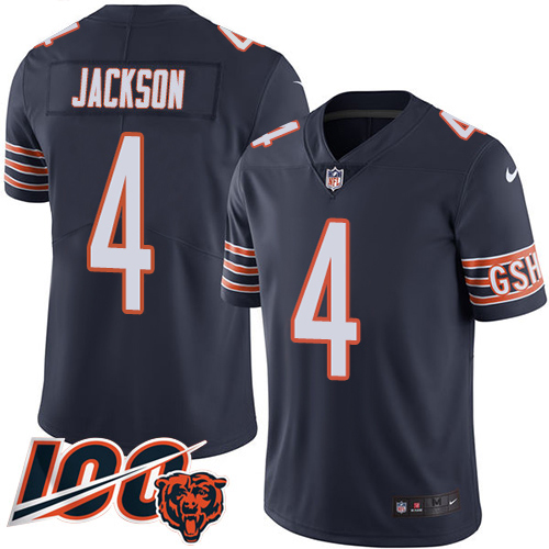 Bears #4 Eddie Jackson Navy Blue Team Color Youth Stitched 100th Season Vapor Limited Jersey cheap jerseys for sale - CheapJerseys.Shop