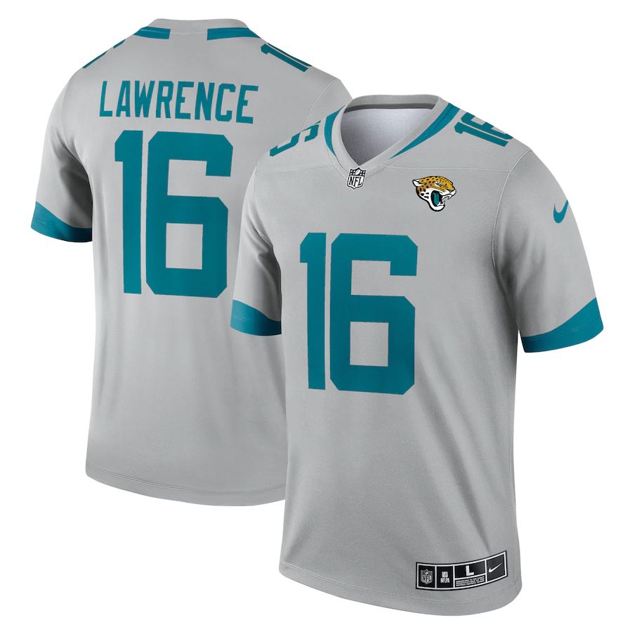 Jacksonville Jaguars #16 Trevor Lawrence Men's Silver Inverted Legend Jersey cheap jerseys for sale - CheapJerseys.Shop