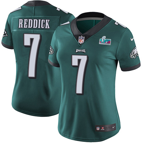Eagles #7 Haason Reddick Green Team Color Super Bowl LVII Patch Women's Stitched Vapor Untouchable Limited Jersey cheap jerseys for sale - CheapJerseys.Shop
