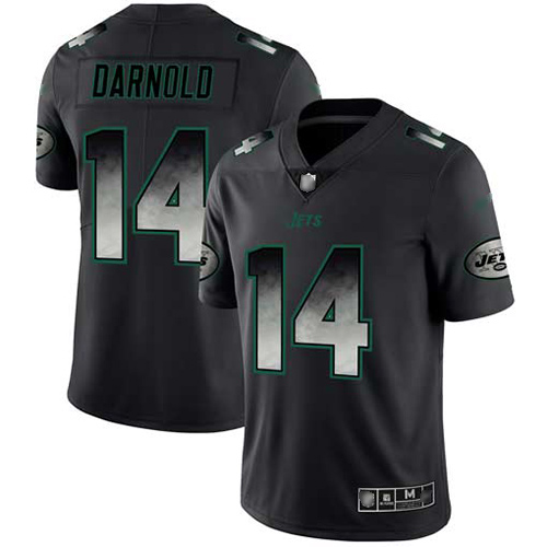 New York Jets #14 Sam Darnold Black Men's Stitched Vapor Untouchable Limited Smoke Fashion Jersey Men's cheap jerseys for sale - CheapJerseys.Shop